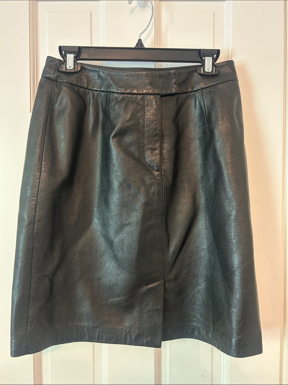 Alfani Black 100% Lamb Leather Skirt